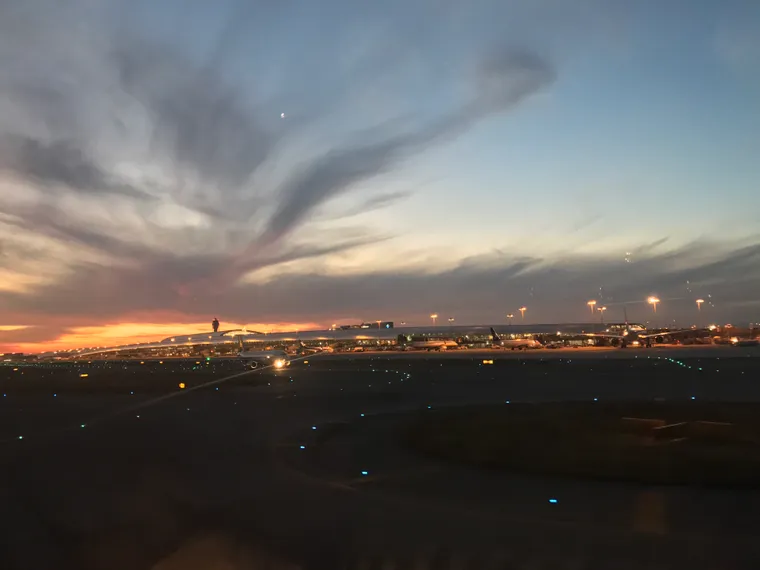 Sunset over Kansai Airport