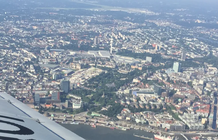 An aerial view of the Hamburg Messe where AIX happens